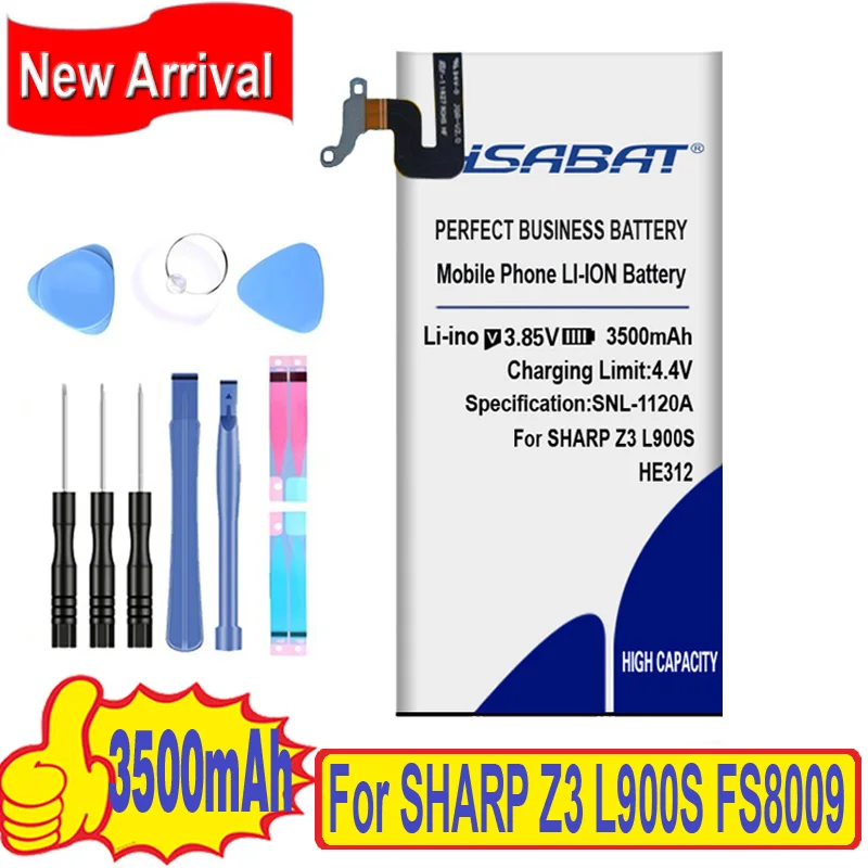 HSABAT 3500 мА/ч, HE312 Батарея для SHARP Z3 L900S FS8009