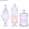 European Style Transparent Glass Food Candy Jar with Lid Decoration Household Glass Storage Jar Wedding Arrangement Decoration 5