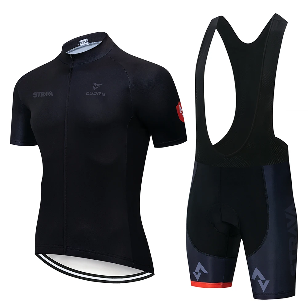 Новинка STRAVA pro team bike Велоспорт Джерси комплект с короткими рукавами одежда для велоспорта быстросохнущая спортивная одежда ciclismo - Цвет: 2