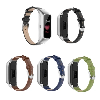 

New Medium Size Unisex for Samsung Galaxy Fit SM-R370 Watchband Smart Watch Leather Strap Sweat-proof Smartwatch Accessories