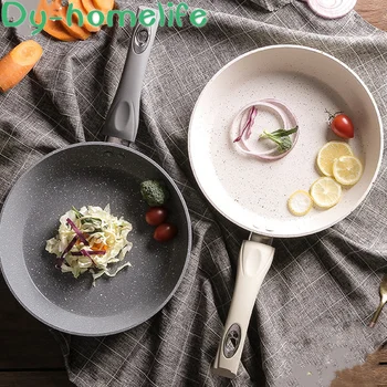 

Single Handle Non-stick Frying Pan Maifan Stone Pan Multi-function Frying Pan Open Flame Induction Cooker Home Kitchen Supplies