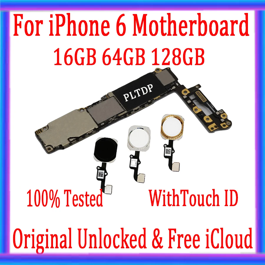 100% оригинальная разблокированная материнская плата для iphone 6 4 7 дюйма 16 Гб/64 Гб/128