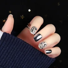 Маникюр патч готовой Продукт летняя разборка с бриллиантами свободной формы носить Съемные поддельные ногти желательные доступны с