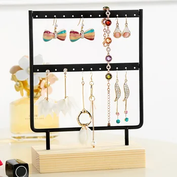 

2X Black Jewelry Display Earring Necklace Holder Organizer Hanger Wall Stand