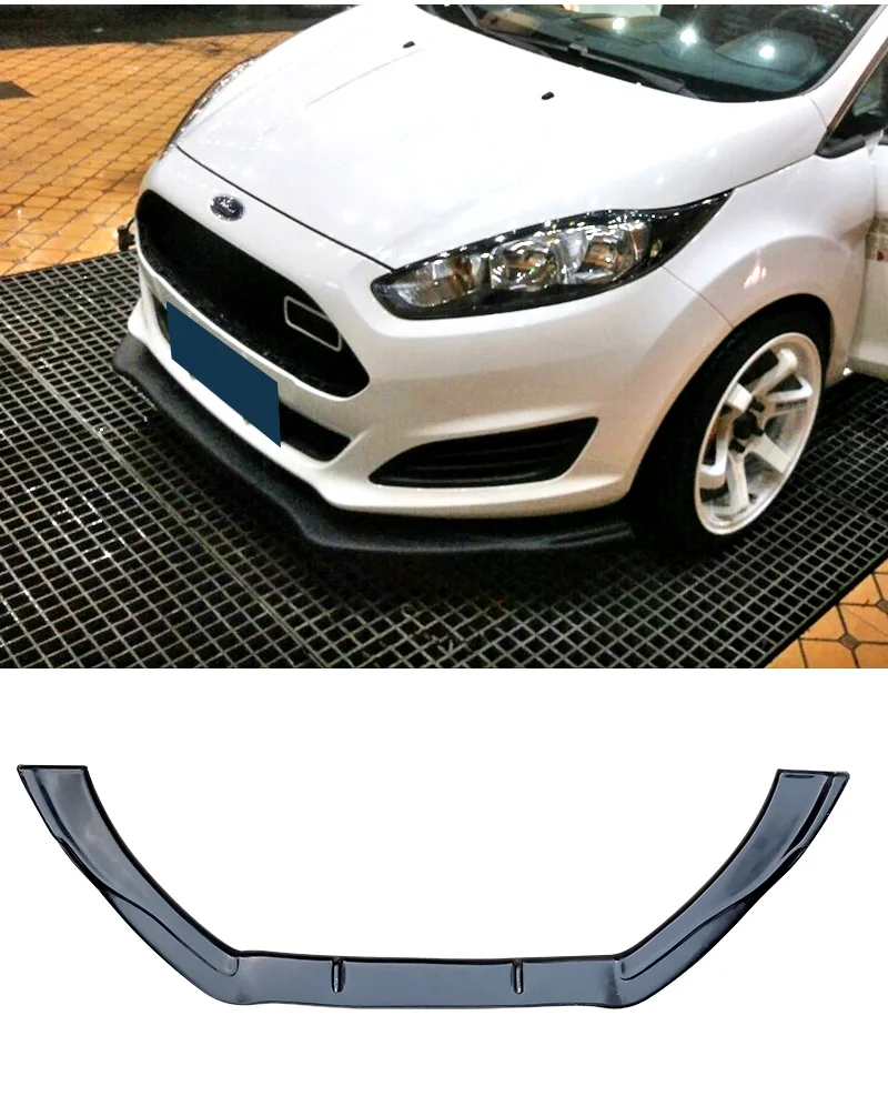 Передний бампер спойлер защитная пластина для губ комплект кузова Автомобильная Декоративная полоса подбородок Лопата для Ford Fiesta ST