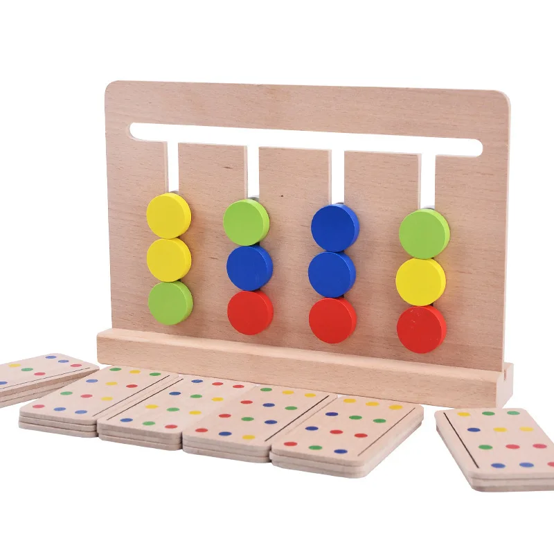 

Logical Thinking-Year-Old Children 3-4-5-6 Training Four Colors Game Cognitive Matching Early Educational Teaching Aid Education