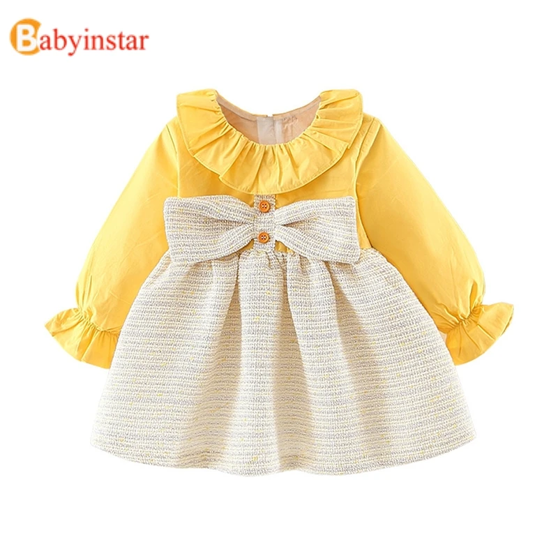 

Babyinstar 9 Months-3Y Baby Dresses For Girls Costume Cute Bowknot Toddler Girl Dresses For Party And Wedding Girl Baby Dresses