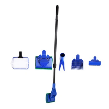 

Fish Tank Cleaning Tool Set Long Handle Brush Glass Wipe Cleaning Cleaning Fish Net