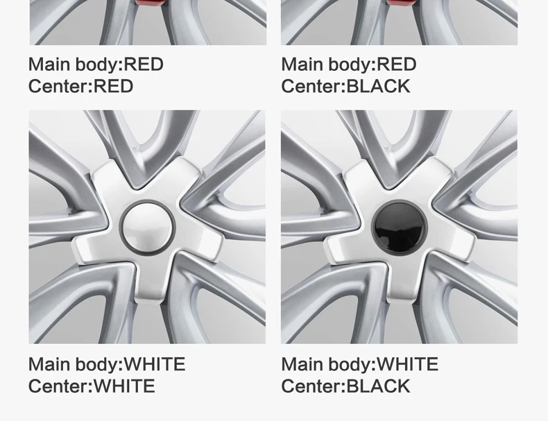 LUCKEASY Крышка Ступицы Комплект модификации для Tesla модель 3- колеса автомобиля ABS Краски модификации колеса Кепки комплект 4 шт./компл