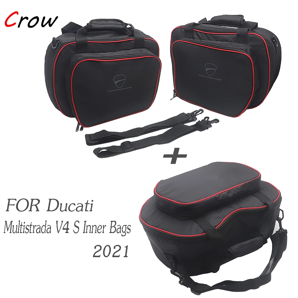 2021 New Motorcycle Expandable Black Red Pannier Liners Bags Inner Bags For DUCATI MULTISTRADA