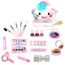 

Children Girls Pretend Play Beauty Makeup Cosmetic Set Toy with Crossbody Bag Odorless Non-Toxic Multilayer Girl's Gift