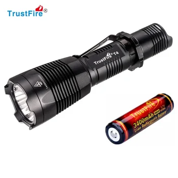 

2019 TrustFire T4 LED Flashlight CREE XPL-HI-V3 1000lm Tactical Flashlight Powerful Light by 18650 Battery for Camping Hunting