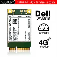Dw5818 wvkcg lte 4g cartão sierra mc7455 sem fio mini pci-e FDD-LTE 4g módulo cat6 para dell portátil wwan cartão mdm9230