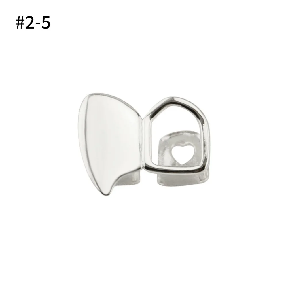 Punk Gold Silver Teeth Grillz Top Bottom Grills Dental Mouth Teeth Caps Cosplay Party Tooth Rapper Jewelry Gift Hip Hop