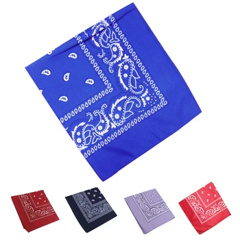 

Royal blue Square Paisley Bandanas Double Sided Head Wrap Scarf Wristband