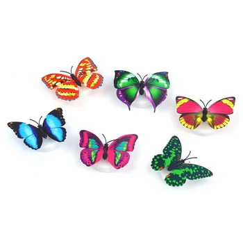 

2020 2pcs Profeesioanl 7 Color Changing Butterfly LED Night Light Lamp with Suction Pad Home Romantic Decor