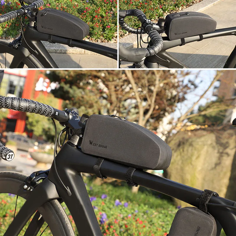 Дорожная велосипедная Сумка водонепроницаемая велосипедная переносная передняя Труба каркасная сумка черная
