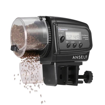 

Anself Auto Fish Feeder Automatic Fish Feeder for Aquarium Fish Tank with Timer Pet Feeding Dispenser LCD Indicates Fish Feedeer