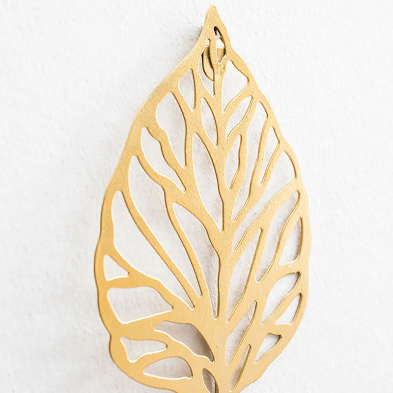 Golden Leaf Shaped Hook Purse Coat Rack Key Hanger Wall Hanging Decor Clothes Rack Clothes Hook