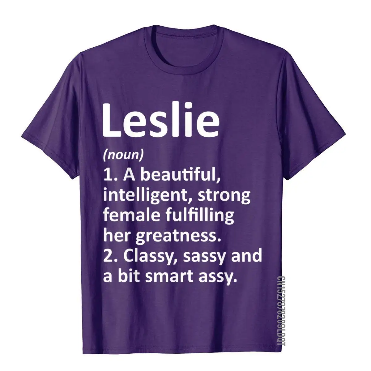 LESLIE Definition Personalized Name Funny Christmas Gift T-Shirt__B10334purple