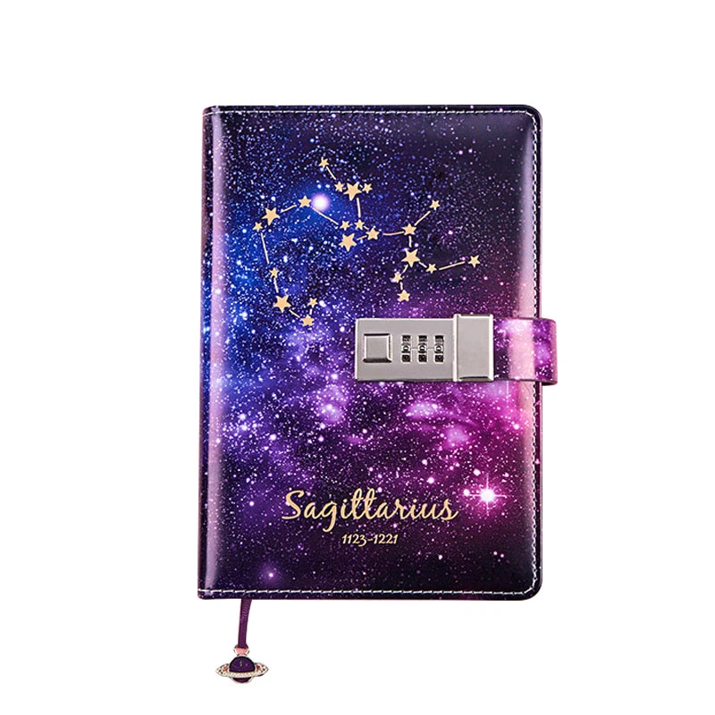 

Twelve constellation diary with a starry sky notebook student girls notepad creative little fairy princess hand book