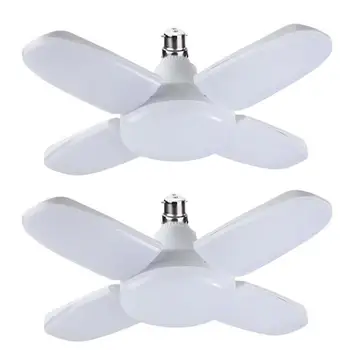 

60W B22 Deformable LED Garage Light Fan Blade Angle Adjustable Ceiling Lamp