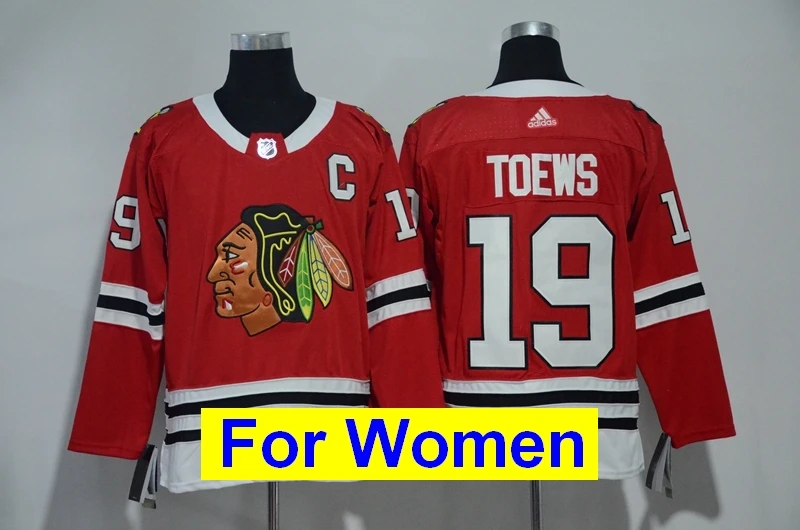 Новинка Все сшитые женские Майки Chicago atrick Kane Jonathan Toews Duncan Keith Corey Crawford - Цвет: Серебристый