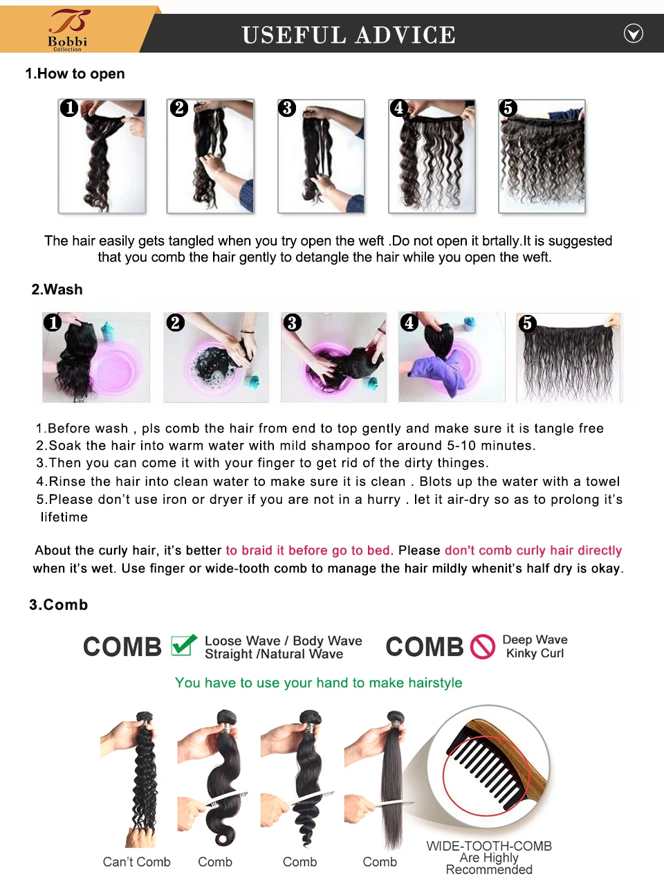 High Quality bundles with color
