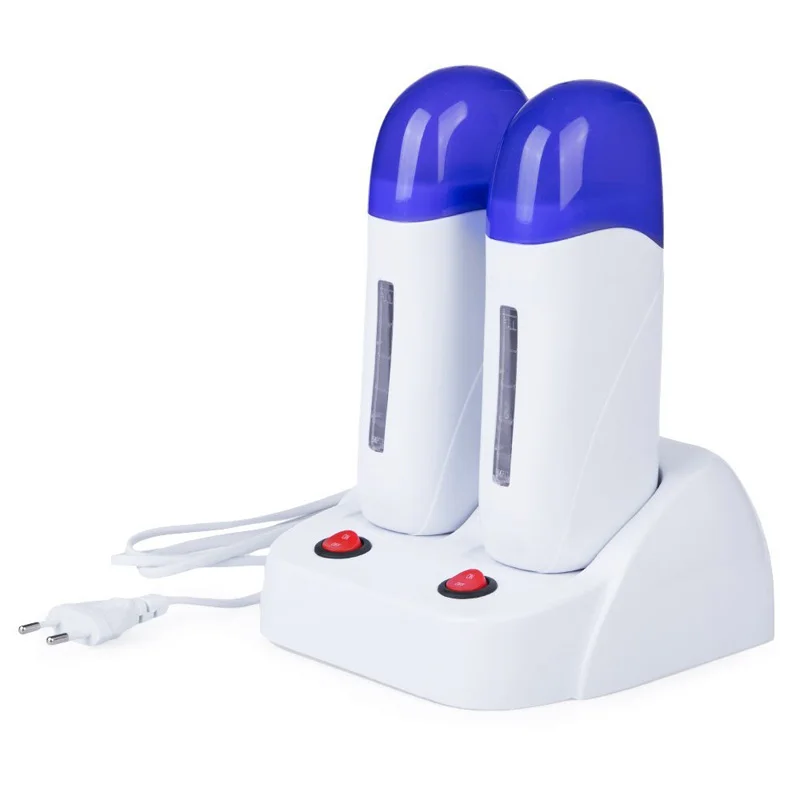 Wax Heater Hair Removal Wax Hair Removal Tool Portable Roll on Wax Cartridge Double Depilatory Wax Heater Warmer with a Base Melted Machines for Hair Removal for Home