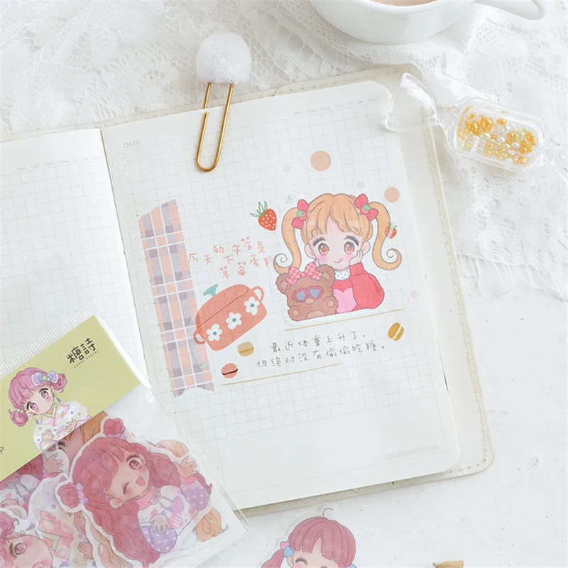 Kawaii Наклейки Девушки серии учительницы наклейки для DIY Журнал оформление