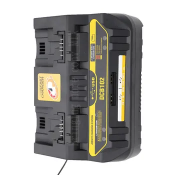 

High Quality Tool Accessory Dcb102 Double Li-Ion Battery Charger For Dewalt 12V 14.4V 18V Dcb205 Dcb200 Dcb140 fast charging