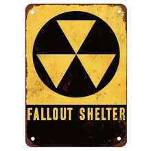 Убежище. Жестяная вывеска винтажная металлическая ретро-картина тарелка Украшение стен для бара паба клуба кафе-гараж