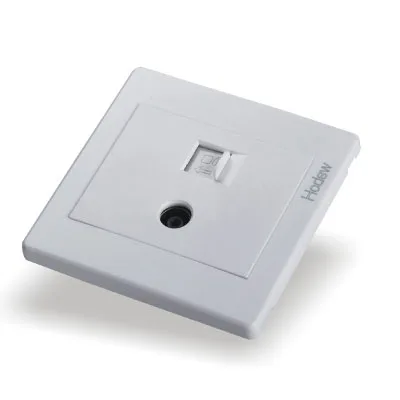 TV Computer Socket 1-4 банда 86 Тип черный окрашенный твердый медный Рычаг тумблер одиночный двойной контрольный светильник переключатель настенный разъем питания панель комплект - Цвет: TV Computer Socket