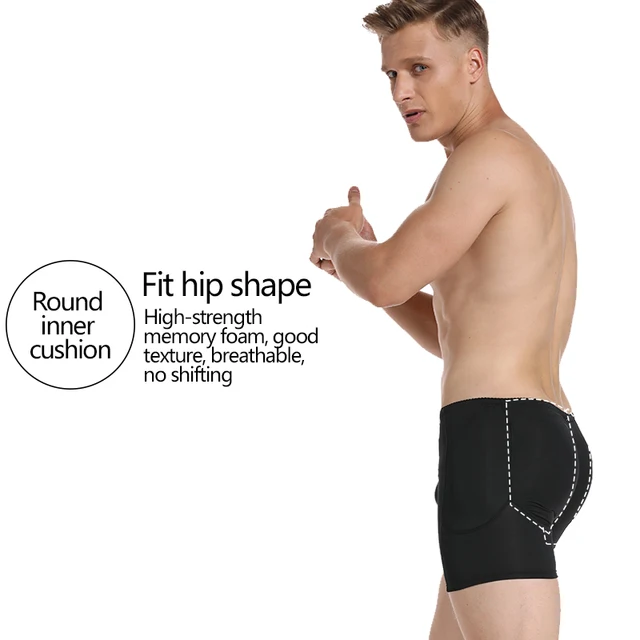 Acheter Boxer rembourré pour hommes, slip rehausseur de fesses, short  rehausseur de hanche, sous-vêtements Slim, culotte