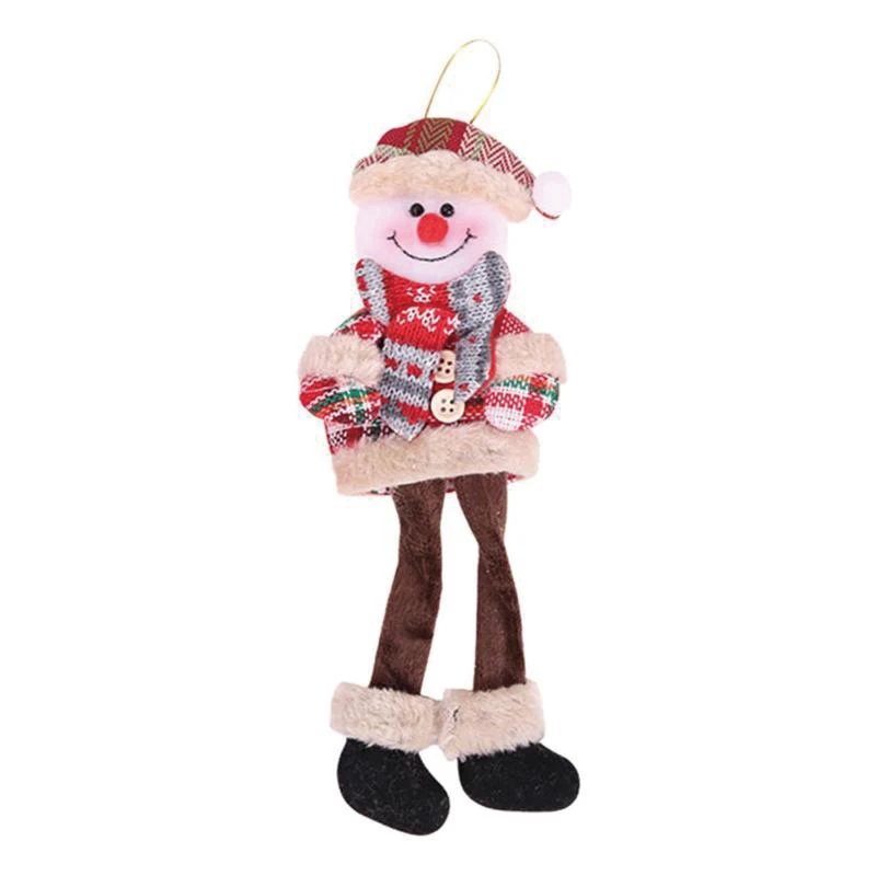 snowman Рождественские Подвески, игрушка, Рождественский Санта Клаус, снеговик, медведь, лось, кукла, дерево, подвесное украшение для детей, новогодние украшения подарки - Цвет: snowman