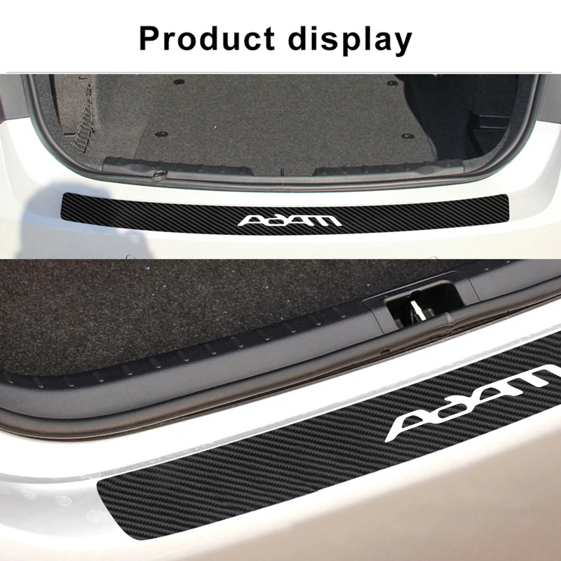 Автомобильный багажник задняя защитная накладка наклейка ПУ кожа для OPEL ADAM Автомобильный задний бампер накладка против царапин защитная накладка