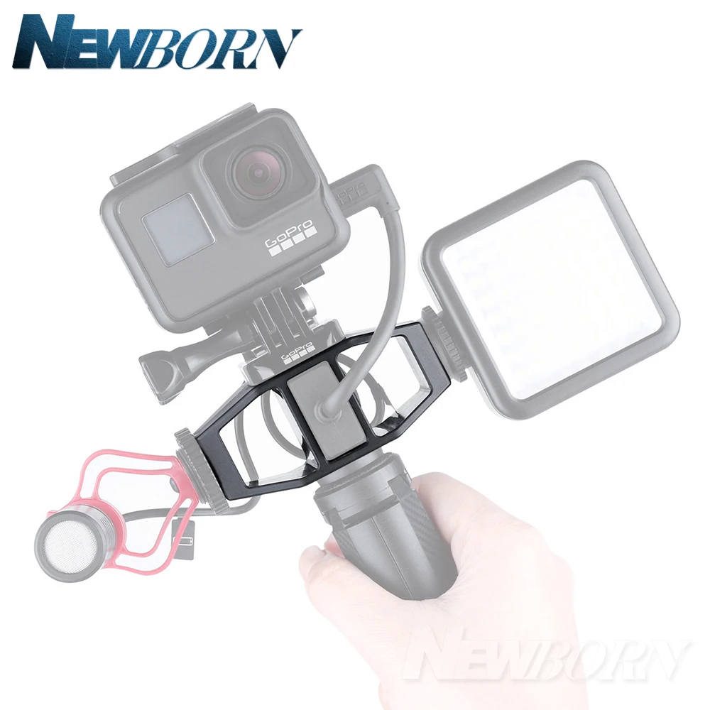 Для Go Pro Vlogging Подставка Кронштейн 2 холодное крепление для обуви 1/4 ''Винт для GoPro Hero 7 6 5 SJcam DJI Osmo экшн-спортивные камеры