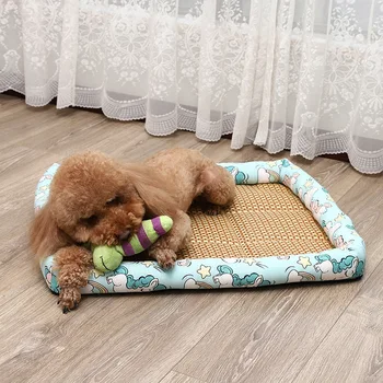 

Pet Dog Bed Cooling Mat Soft Cotton Kennel Pad Waterproof Dog Sleeping Mats Washable House for Cat Puppy Pet Supplies