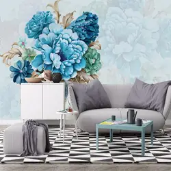 Обои для стен в северных европейских стилях с изображением цветов на диване, для спальни, гостиной, настенные тканевые фрески, окрашенные