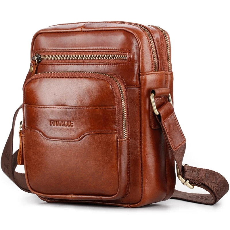 Мужская сумка-мессенджер Piuncle повседневная сумка через плечо из натуральной кожи