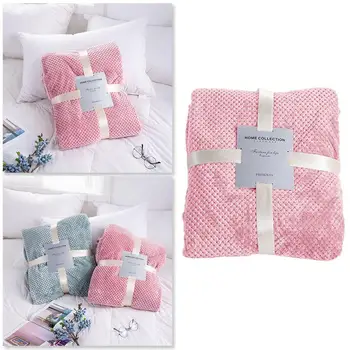 

Textile Super Warm Soft Flannel Blankets Aircraft Sofa Travel Coverlet Portable Car Children For Office Bedding Blanket G9R8