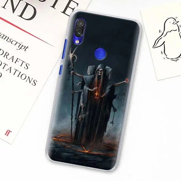 Чехол для телефона Grim Reaper Skull Skeleton для Redmi 7 7A 8A K20 Pro 6 6A 5 Plus Redmi Note 5 6 7 8 Pro 8T S2 GO - Цвет: H09