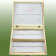 Профессиональный деревянный микроскоп слайды коробка 100 шт микроскоп слайды чехол держатель для хранения