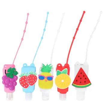 

5Pcs 30ml Silicone Empty Bottles With Cover Hand Sanitizer Liquid Container Pocketable Shower Holder For Outdoor Travel