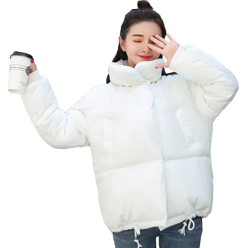 Winter Women's Down Jacket Women Stand Collar Solid Female Down Cold Protection Coat Loose Oversized Womens Short Female Jacket