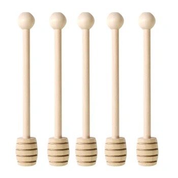 

Mini 6 Inch Wood Honey Dipper Sticks Individually Wrapped Server For Honey Jar Dispense Drizzle Honey Wedding 50 Packs