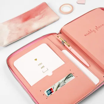 

Notebook Storgage Bag Multi-functional Notepad Set Simple College Student Notebook Punch Notebook