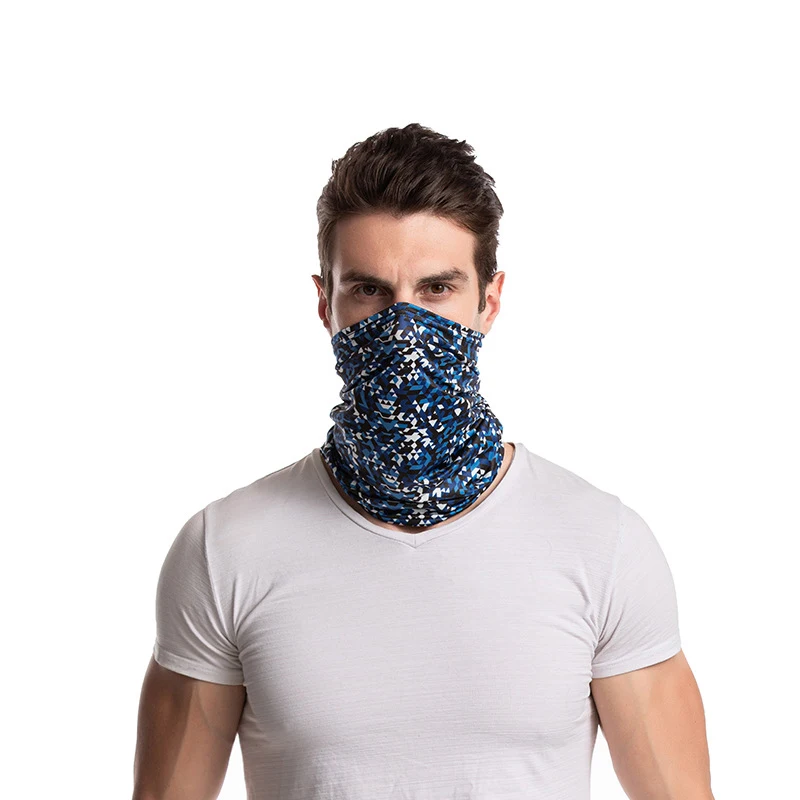 Men Women Camouflage Sunscreen Hiking Scarf Bandana Breathable Cycling Half Face Mask Outdoor Fishing Sports Sunscreen Scarf men's scarves Scarves