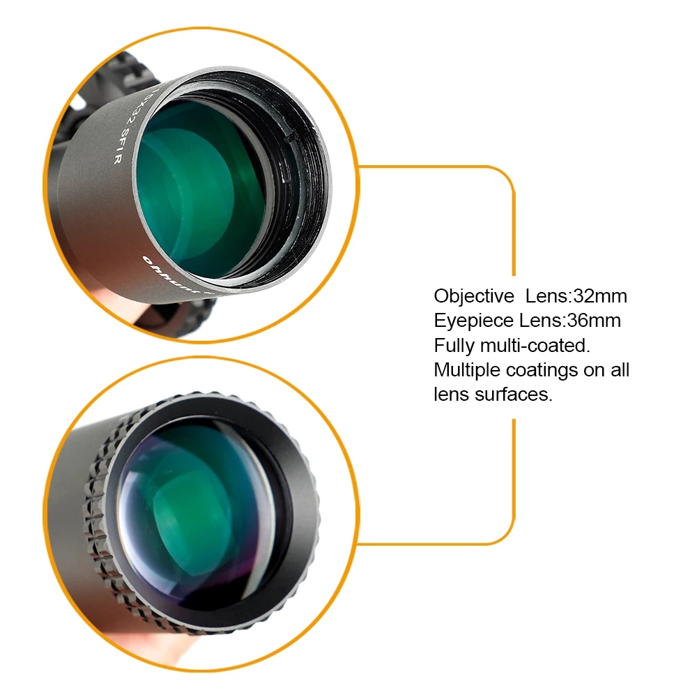 Ohhunt LR 2,75-15X32 SFIR охотничий прицел боковой Параллакс стекло гравированное сетка Красное освещение револьверный замок Сброс прицел