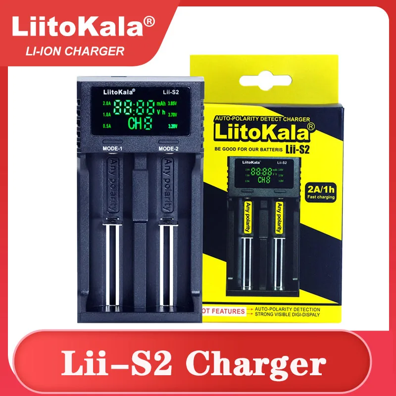 Liitokala-carregador de Bateria para Bateria de Lítio Nimh Lii500 Pd4 Pl4 402 202 s1 s2 18650 26650 21700 aa Aaa 3.7v 3.2v 1.2v Novo